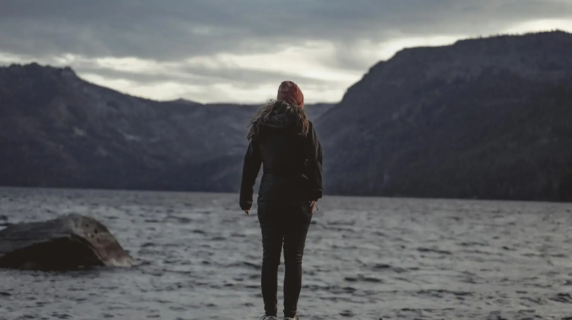 A lonely woman