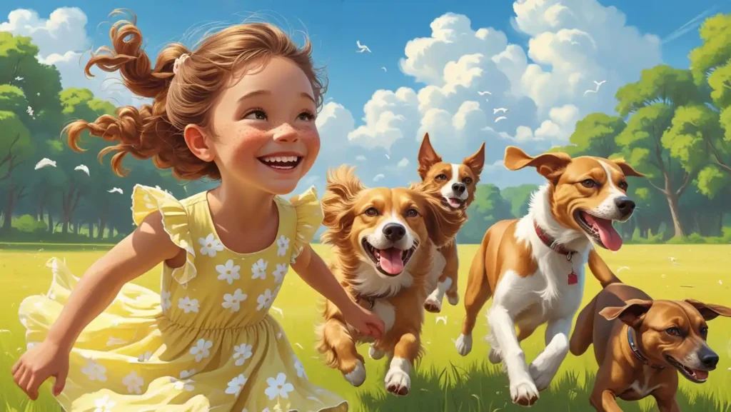 playing with dogs