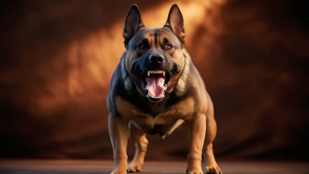 aggressive barking of dogs