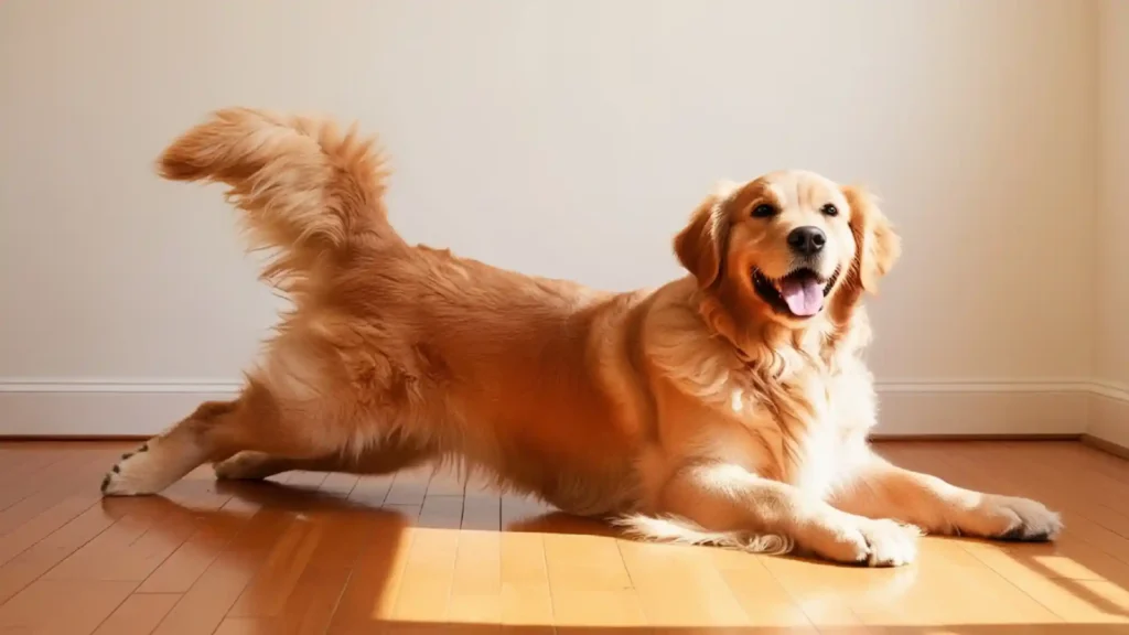 dog stretching