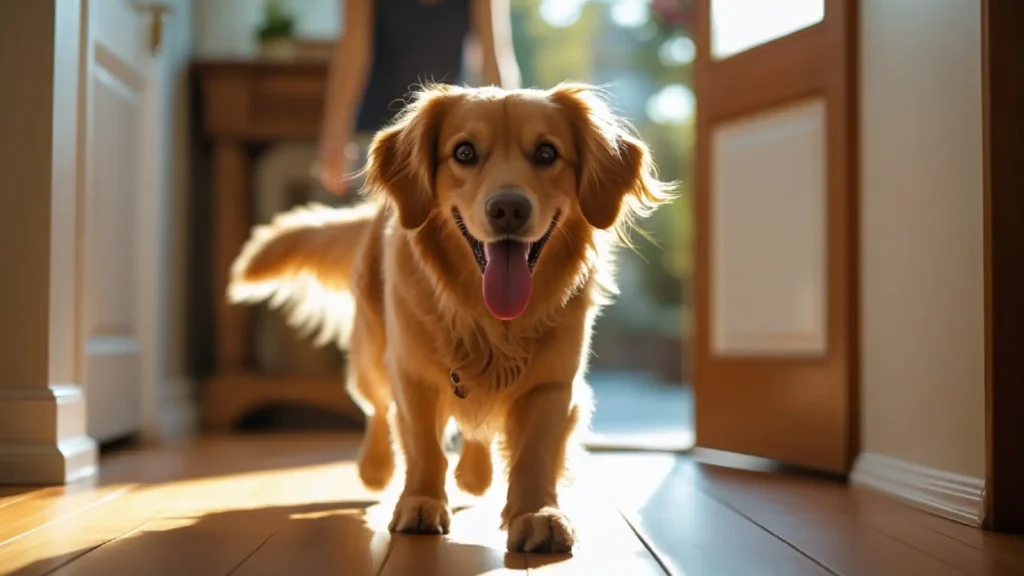 dog wagging tail