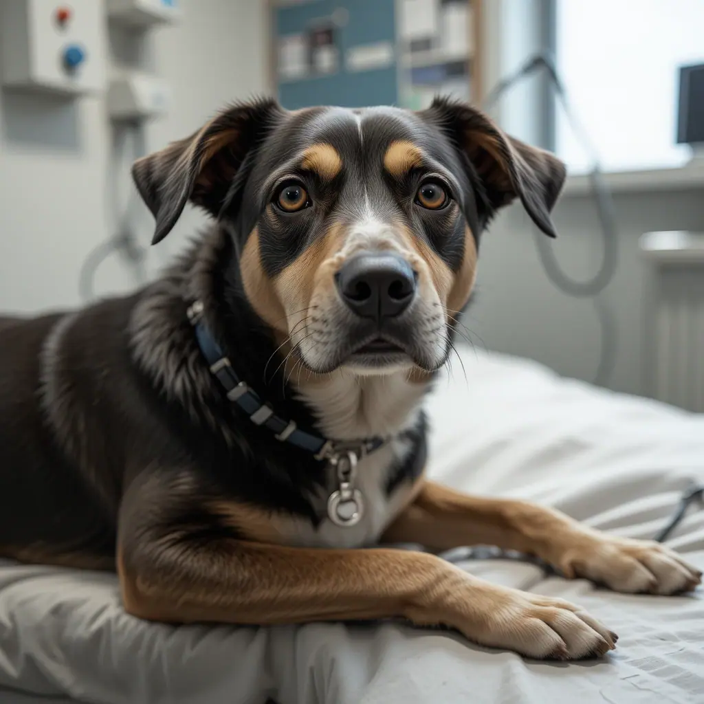 a sick dog