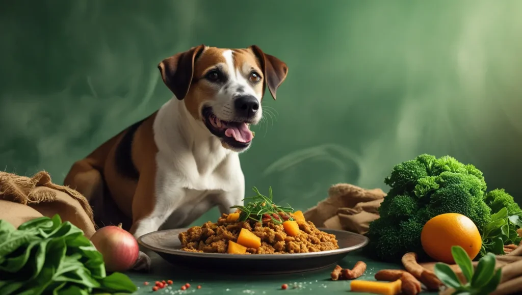 dog eating excessive foods