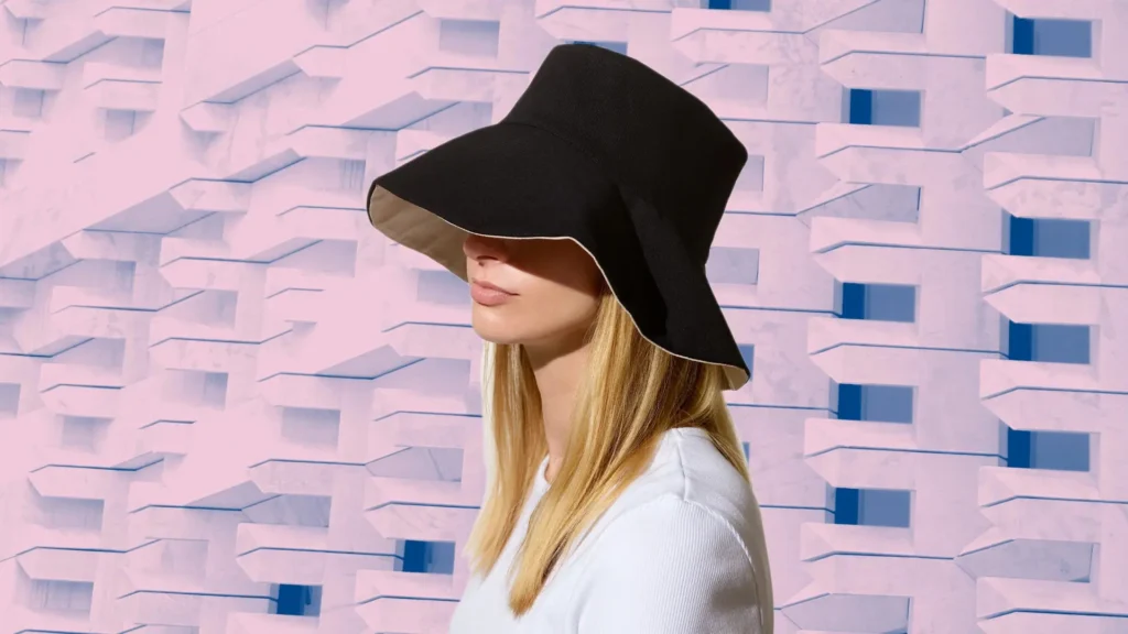 woman wearing UPF hat