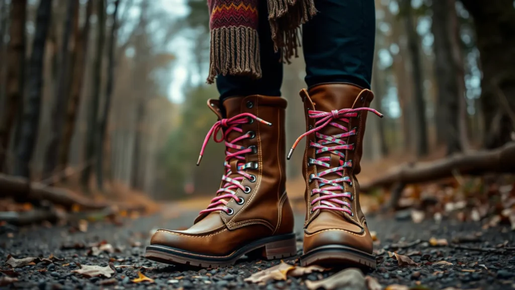 Statement Laces in Fall Footwear