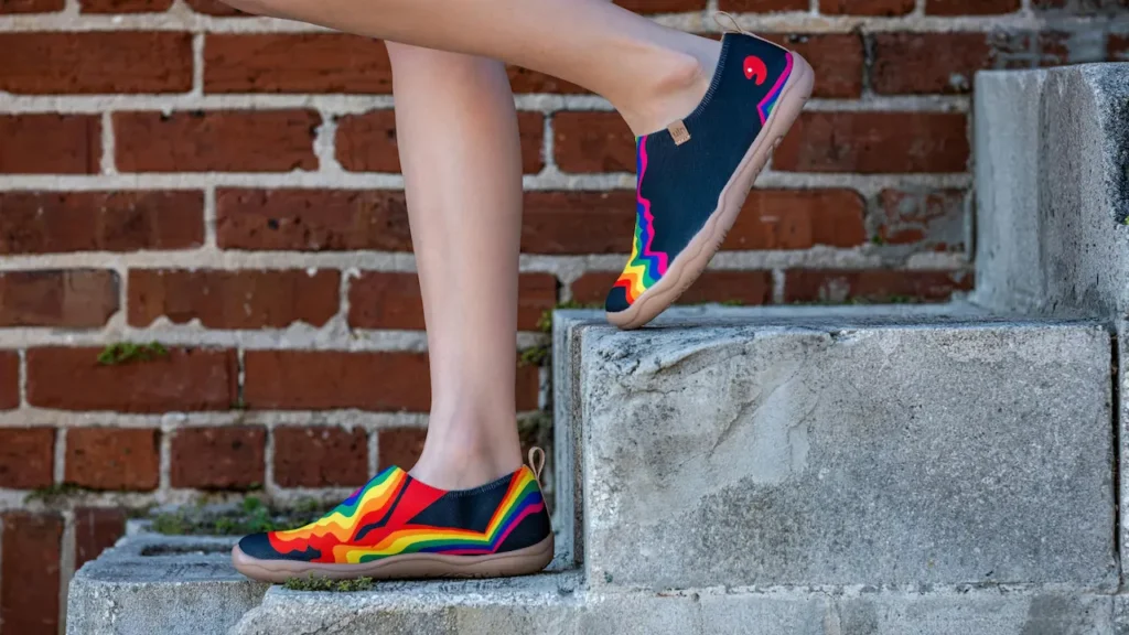 styling bright colored shoes