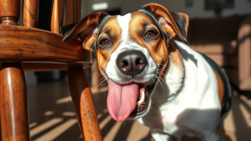 dog's furniture licking