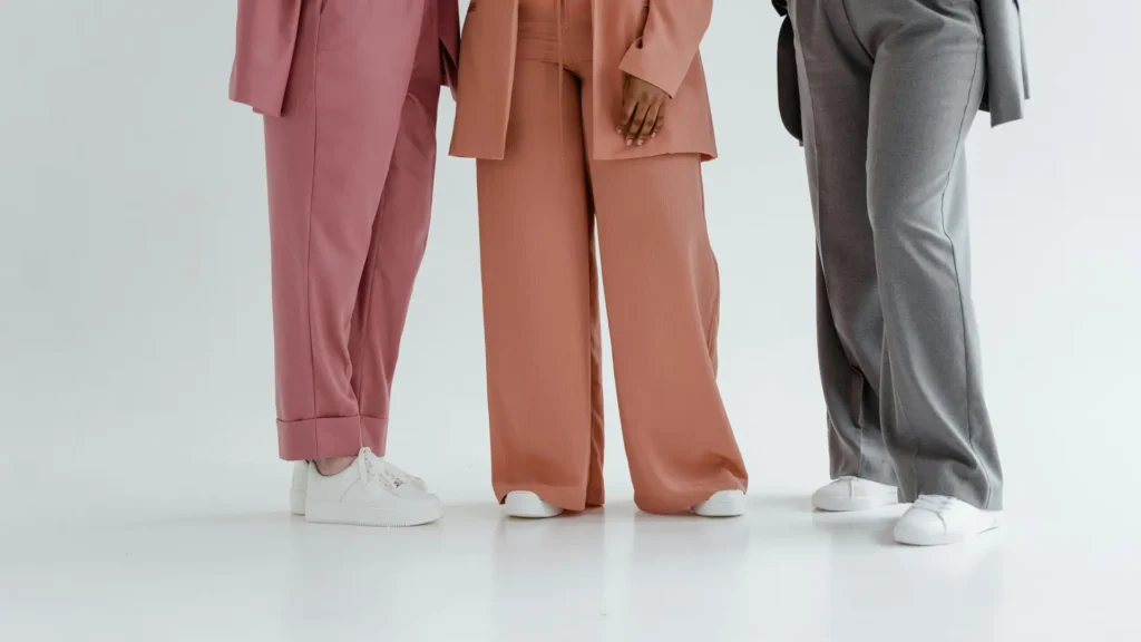 white shoes with monochrome wardrobe