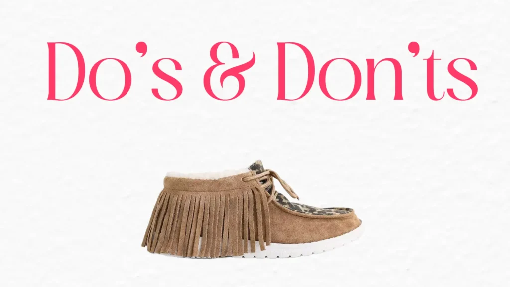 Do’s and Don’ts of fringe shoes