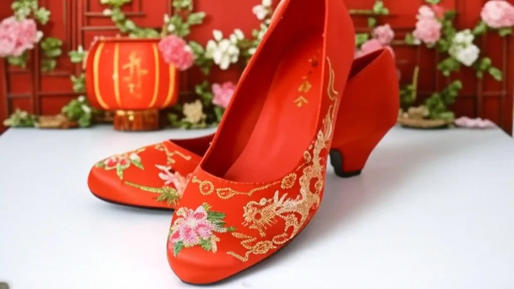 red shoes for Chinese wedding