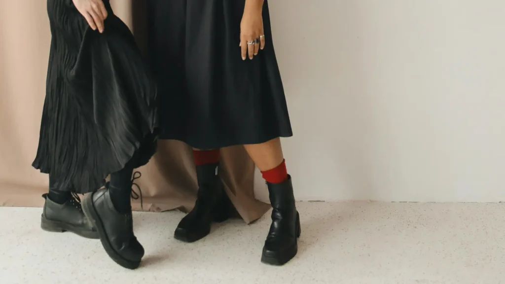 shoes with mini skirts