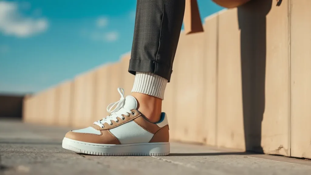 sneakers with tailored pieces