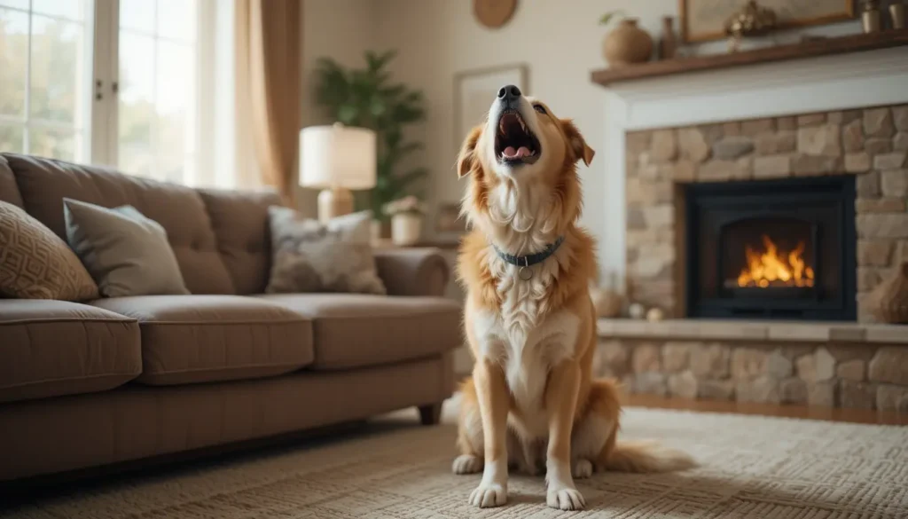a howling dog