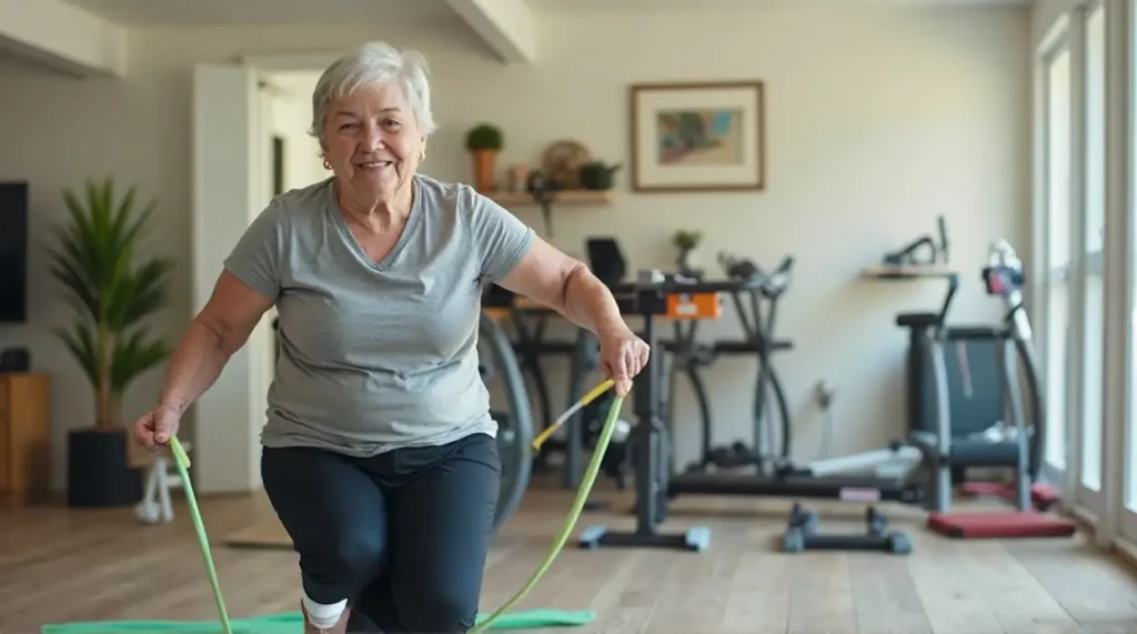 resistance band leg exercise