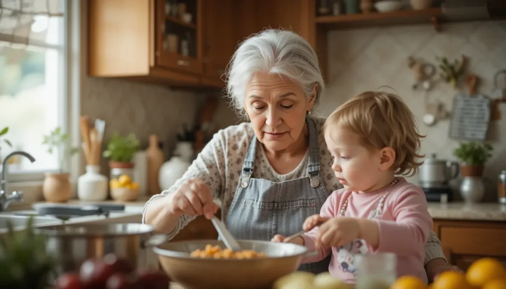 cooking with grand children