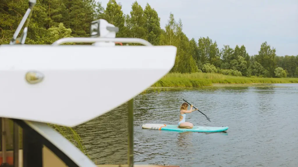 kayaking in river