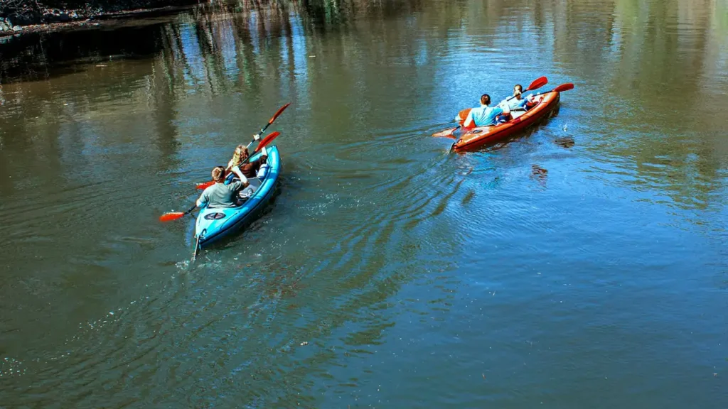 kayaking with friends