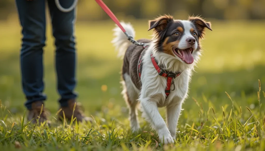 pulling dog leash